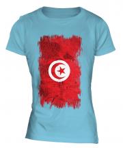 Tunisia Grunge Flag Ladies T-Shirt