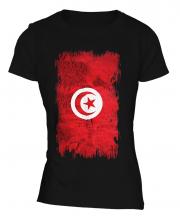 Tunisia Grunge Flag Ladies T-Shirt