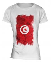 Tunisia Grunge Flag Ladies T-Shirt