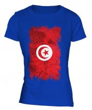 Tunisia Grunge Flag Ladies T-Shirt