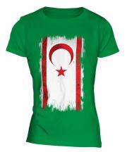 Turkish Republic Of Northern Cyprus Grunge Flag Ladies T-Shirt