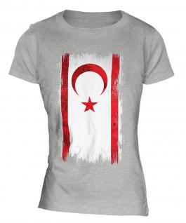 Turkish Republic Of Northern Cyprus Grunge Flag Ladies T-Shirt
