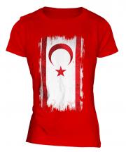 Turkish Republic Of Northern Cyprus Grunge Flag Ladies T-Shirt