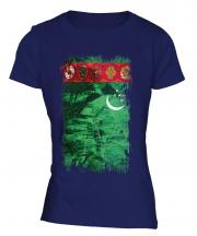 Turkmenistan Grunge Flag Ladies T-Shirt