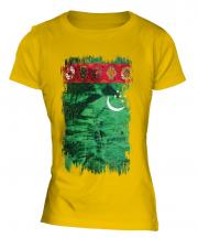 Turkmenistan Grunge Flag Ladies T-Shirt