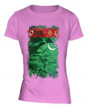 Turkmenistan Grunge Flag Ladies T-Shirt