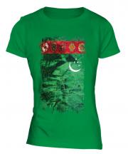 Turkmenistan Grunge Flag Ladies T-Shirt