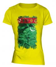 Turkmenistan Grunge Flag Ladies T-Shirt
