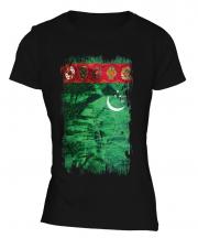 Turkmenistan Grunge Flag Ladies T-Shirt