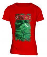 Turkmenistan Grunge Flag Ladies T-Shirt