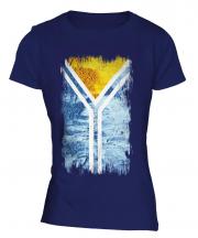 Tuva Grunge Flag Ladies T-Shirt