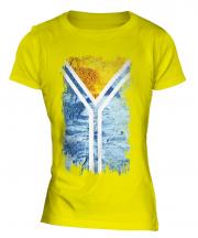 Tuva Grunge Flag Ladies T-Shirt