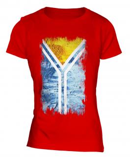 Tuva Grunge Flag Ladies T-Shirt