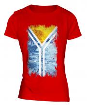Tuva Grunge Flag Ladies T-Shirt