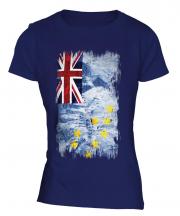 Tuvalu Grunge Flag Ladies T-Shirt