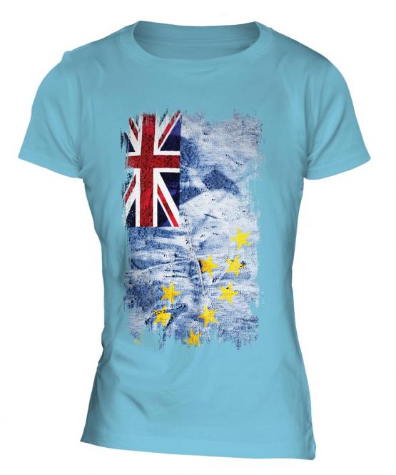 Tuvalu Grunge Flag Ladies T-Shirt