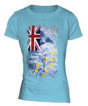 Tuvalu Grunge Flag Ladies T-Shirt