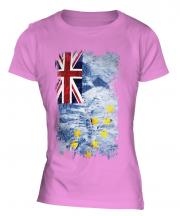 Tuvalu Grunge Flag Ladies T-Shirt