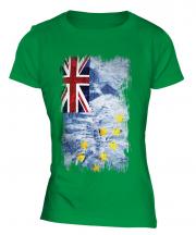 Tuvalu Grunge Flag Ladies T-Shirt