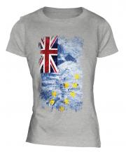 Tuvalu Grunge Flag Ladies T-Shirt