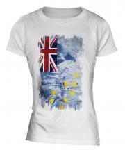 Tuvalu Grunge Flag Ladies T-Shirt