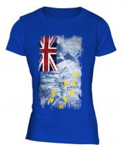 Tuvalu Grunge Flag Ladies T-Shirt