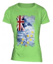 Tuvalu Grunge Flag Ladies T-Shirt