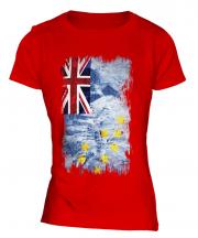 Tuvalu Grunge Flag Ladies T-Shirt