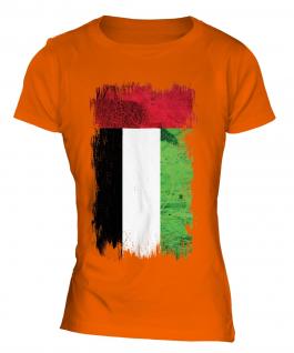 United Arab Emirates Grunge Flag Ladies T-Shirt