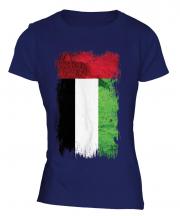 United Arab Emirates Grunge Flag Ladies T-Shirt