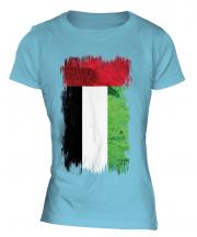 United Arab Emirates Grunge Flag Ladies T-Shirt
