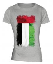 United Arab Emirates Grunge Flag Ladies T-Shirt
