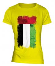 United Arab Emirates Grunge Flag Ladies T-Shirt