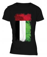 United Arab Emirates Grunge Flag Ladies T-Shirt