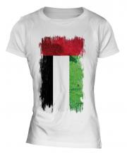 United Arab Emirates Grunge Flag Ladies T-Shirt