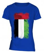 United Arab Emirates Grunge Flag Ladies T-Shirt