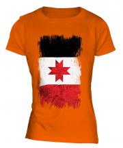 Udmurtia Grunge Flag Ladies T-Shirt