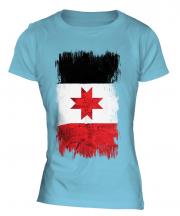 Udmurtia Grunge Flag Ladies T-Shirt
