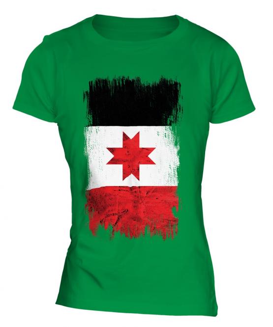 Udmurtia Grunge Flag Ladies T-Shirt