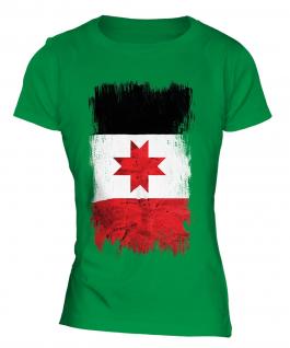 Udmurtia Grunge Flag Ladies T-Shirt