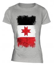 Udmurtia Grunge Flag Ladies T-Shirt