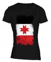 Udmurtia Grunge Flag Ladies T-Shirt