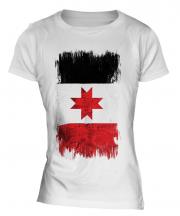 Udmurtia Grunge Flag Ladies T-Shirt