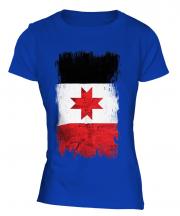 Udmurtia Grunge Flag Ladies T-Shirt