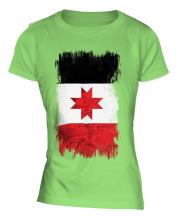 Udmurtia Grunge Flag Ladies T-Shirt