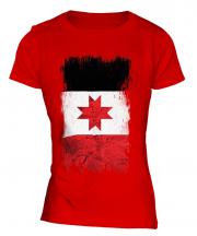 Udmurtia Grunge Flag Ladies T-Shirt