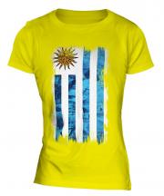 Uruguay Grunge Flag Ladies T-Shirt