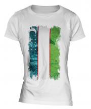 Uzbekistan Grunge Flag Ladies T-Shirt