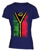 Vanuatu Grunge Flag Ladies T-Shirt