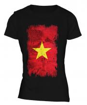 Vietnam Grunge Flag Ladies T-Shirt